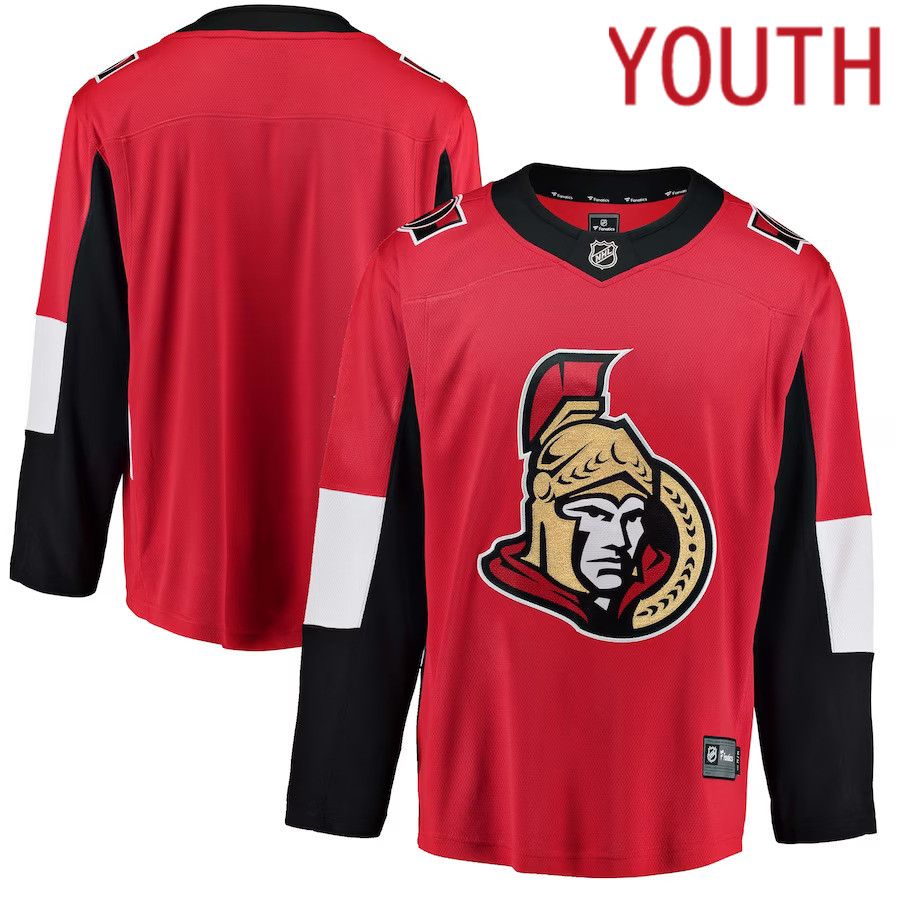 Youth Ottawa Senators Fanatics Branded Red Breakaway Home NHL Jersey->youth nhl jersey->Youth Jersey